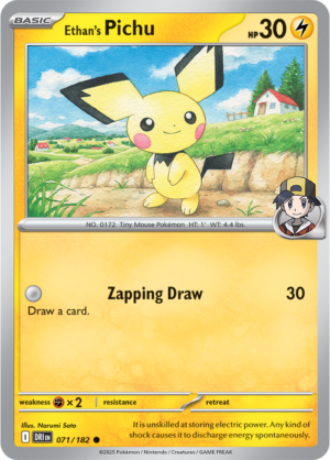 Pokémon TCG Ethan's Pichu – DRI 071/182 Common Reverse Holofoil – EN