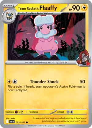 Pokémon TCG Team Rocket's Flaaffy – DRI 073/182 Common Reverse Holofoil – EN