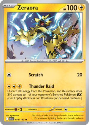 Pokémon TCG Zeraora – DRI 078/182 Rare Reverse Holofoil – EN