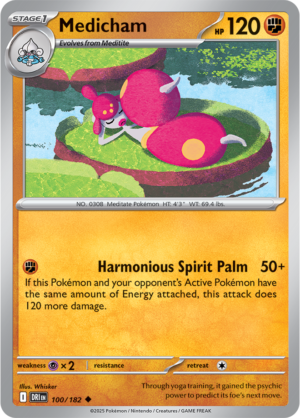 Pokémon TCG Medicham – DRI 100/182 Uncommon Reverse Holofoil – EN
