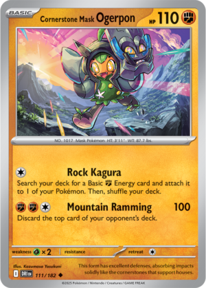 Pokémon TCG Cornerstone Mask Ogerpon – DRI 111/182 Uncommon Reverse Holofoil – EN