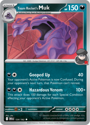 Pokémon TCG Team Rocket's Muk – DRI 124/182 Uncommon Reverse Holofoil – EN