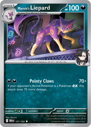 Pokémon TCG Marnie's Liepard – DRI 131/182 Uncommon Reverse Holofoil – EN