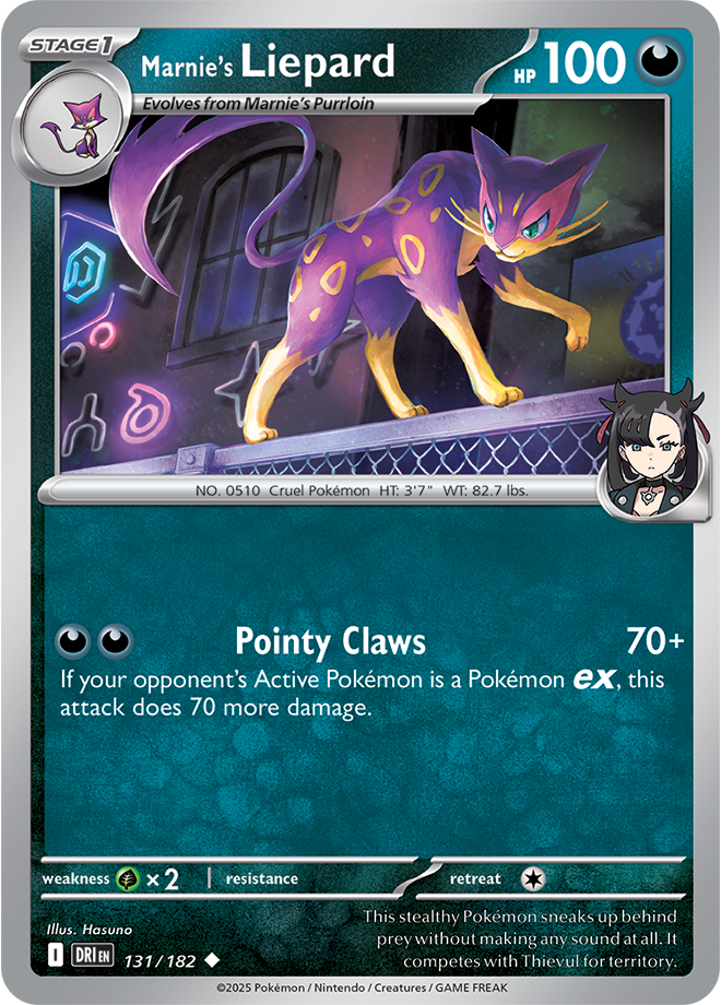 Pokémon TCG Marnie's Liepard – DRI 131/182 Uncommon Regular – EN