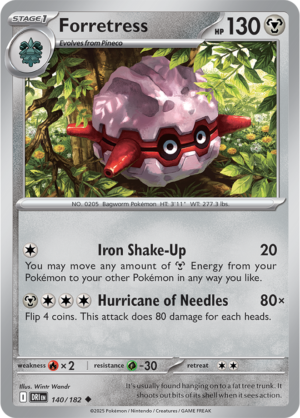 Pokémon TCG Forretress – DRI 140/182 Uncommon Reverse Holofoil – EN