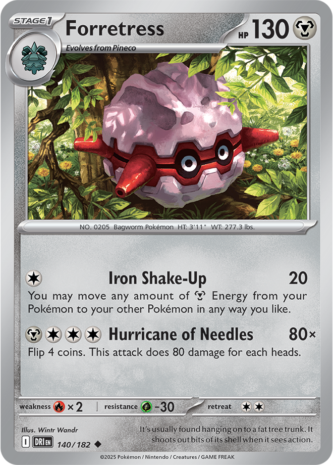 Pokémon TCG Forretress – DRI 140/182 Uncommon Regular – EN