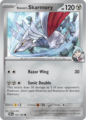 Pokémon TCG Steven's Skarmory – DRI 142/182 Common Reverse Holofoil – EN