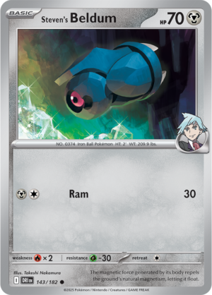 Pokémon TCG Steven's Beldum – DRI 143/182 Common Reverse Holofoil – EN