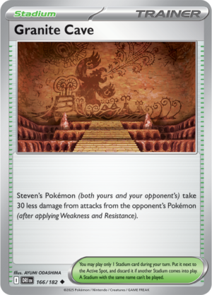 Pokémon TCG Granite Cave – DRI 166/182 Uncommon Reverse Holofoil – EN