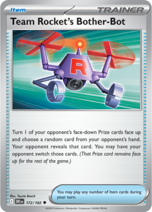 Pokémon TCG Team Rocket's Bother-Bot – DRI 172/182 Uncommon Reverse Holofoil – EN