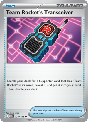 Pokémon TCG Team Rocket's Transceiver – DRI 178/182 Uncommon Reverse Holofoil – EN