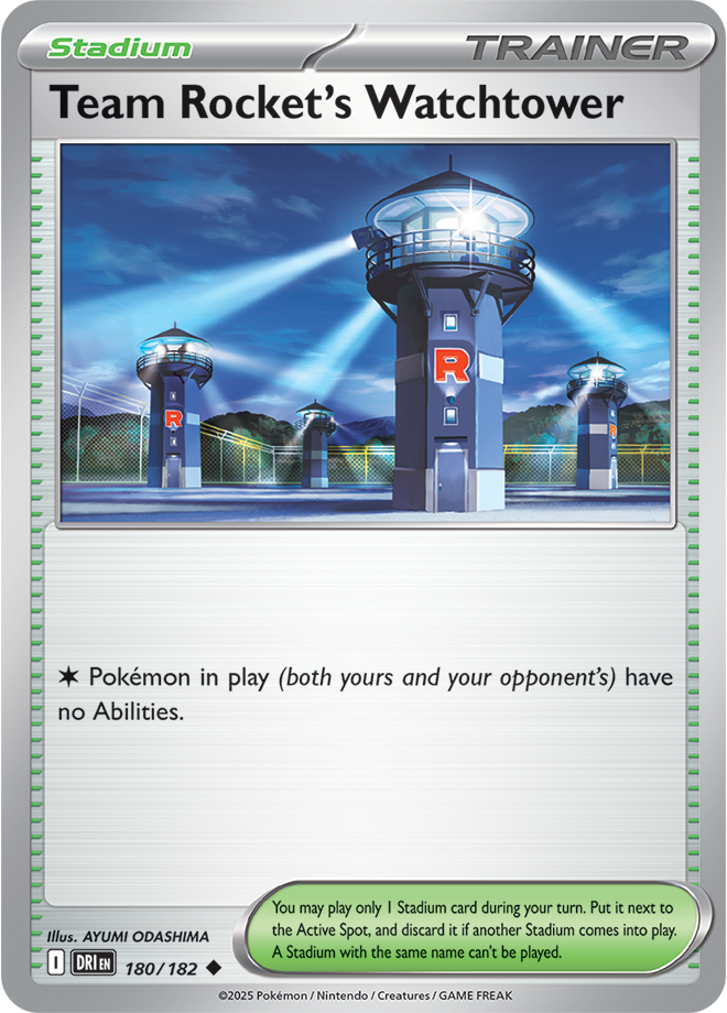 Pokémon TCG Team Rocket's Watchtower – DRI 180/182 Uncommon Regular – EN