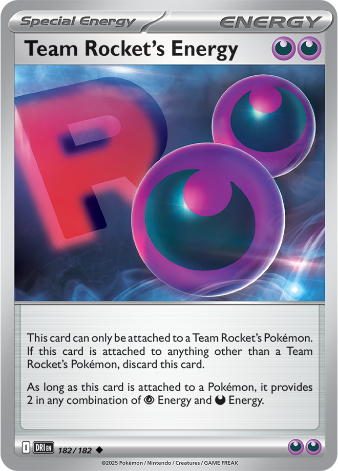 Pokémon TCG Team Rocket's Energy – DRI 182/182 Uncommon Regular – EN