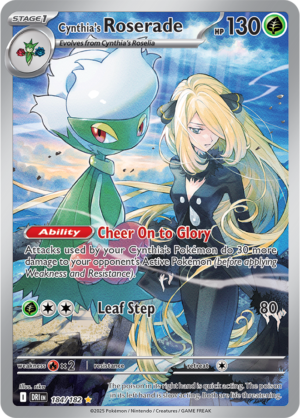 Pokémon TCG Cynthia's Roserade – DRI 184/182 Illustration Rare Holo – EN