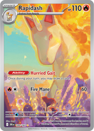 Pokémon TCG Rapidash – DRI 189/182 Illustration Rare Holo – EN