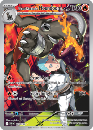 Pokémon TCG Team Rocket's Houndoom – DRI 191/182 Illustration Rare Holo – EN