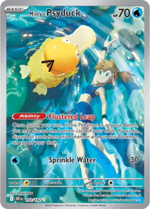 Pokémon TCG Misty's Psyduck – DRI 193/182 Illustration Rare Holo – EN