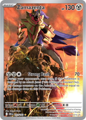Pokémon TCG Zamazenta – DRI 201/182 Illustration Rare Holo – EN