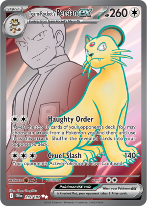 Pokémon TCG Team Rocket's Persian ex – DRI 219/182 Ultra Rare Holo – EN