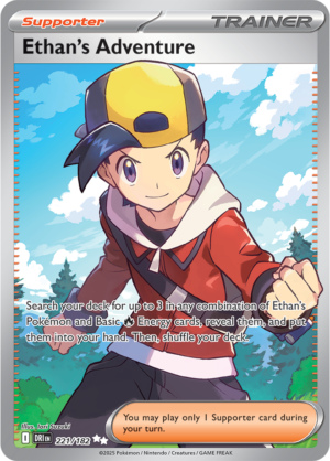 Pokémon TCG Ethan's Adventure – DRI 221/182 Ultra Rare Holo – EN