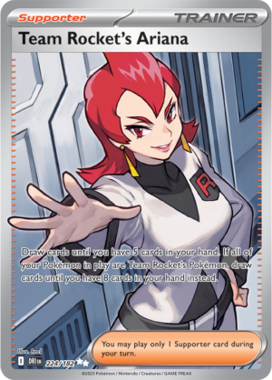 Pokémon TCG Team Rocket's Ariana – DRI 224/182 Ultra Rare Holo – EN
