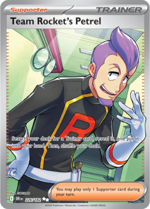 Pokémon TCG Team Rocket's Petrel – DRI 226/182 Ultra Rare Holo – EN