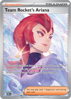 Pokémon TCG Team Rocket's Ariana – DRI 237/182 Special Illustration Rare Holo – EN
