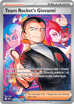 Pokémon TCG Team Rocket's Giovanni – DRI 238/182 Special Illustration Rare Holo – EN