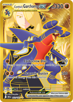 Pokémon TCG Cynthia's Garchomp ex – DRI 241/182 Hyper Rare Holo – EN