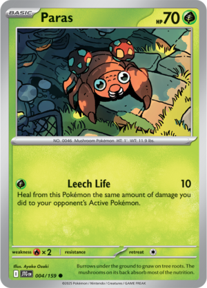 Pokémon TCG Paras – JTG 004/159 Common Regular – EN