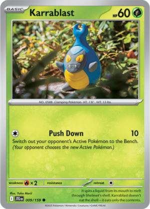 Pokémon TCG Karrablast – JTG 009/159 Common Regular – EN