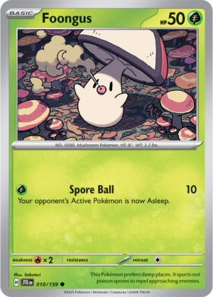 Pokémon TCG Foongus – JTG 010/159 Common Regular – EN