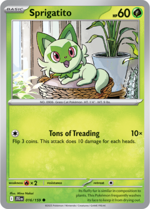 Pokémon TCG Sprigatito – JTG 016/159 Common Regular – EN
