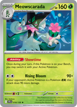 Pokémon TCG Meowscarada – JTG 018/159 Rare Holo – EN