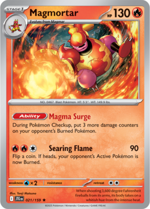 Pokémon TCG Magmortar – JTG 021/159 Rare Holo – EN