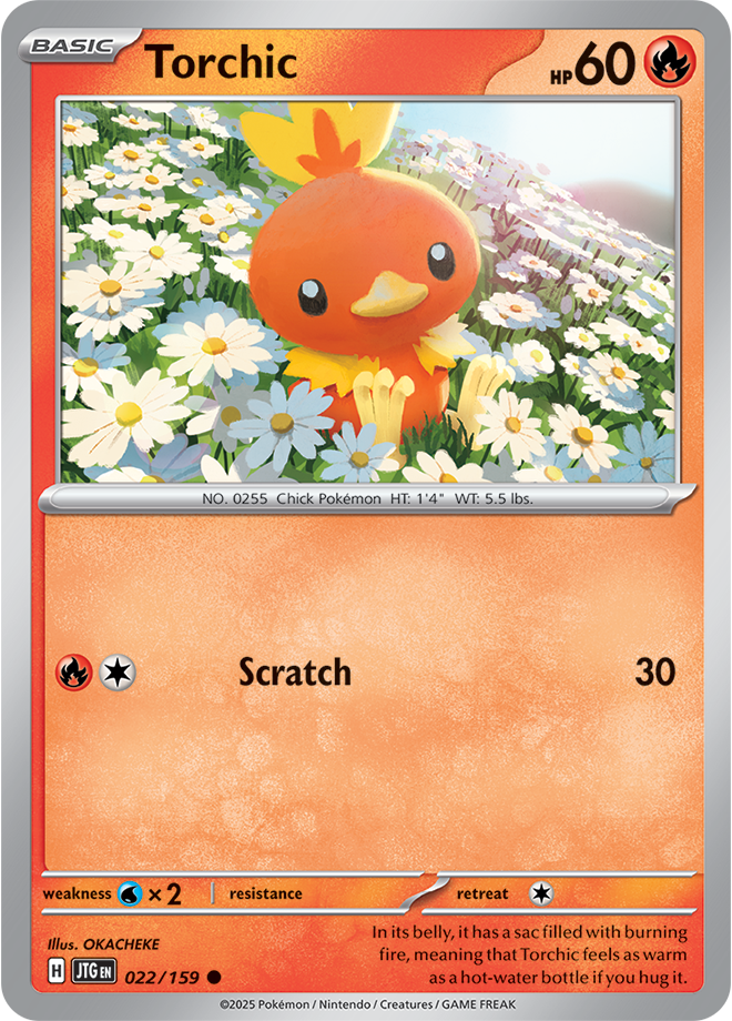 Pokémon TCG Torchic – JTG 022/159 Common Reverse Holofoil – EN