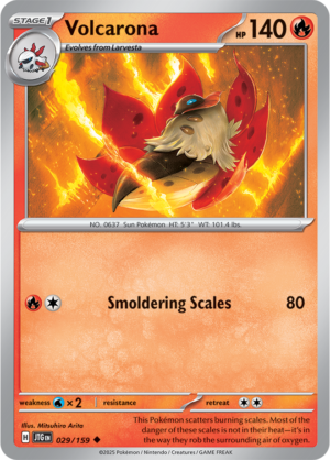 Pokémon TCG Volcarona – JTG 029/159 Uncommon Regular – EN