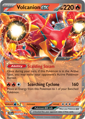Pokémon TCG Volcanion ex – JTG 031/159 Double Rare Holo – EN