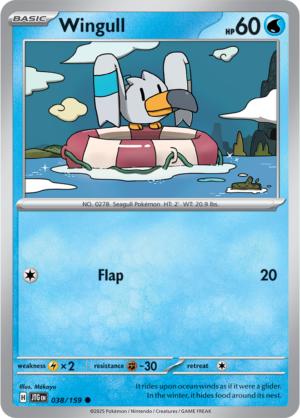 Pokémon TCG Wingull – JTG 038/159 Common Regular – EN