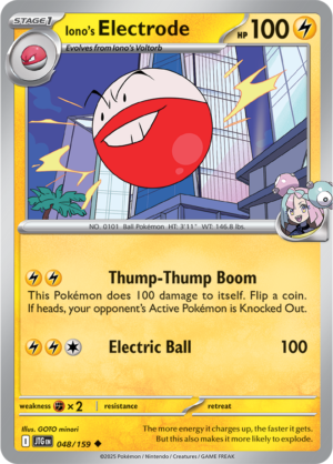 Pokémon TCG Iono's Electrode – JTG 048/159 Uncommon Regular – EN