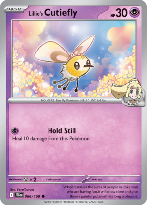 Pokémon TCG Lillie's Cutiefly – JTG 066/159 Common Reverse Holofoil – EN
