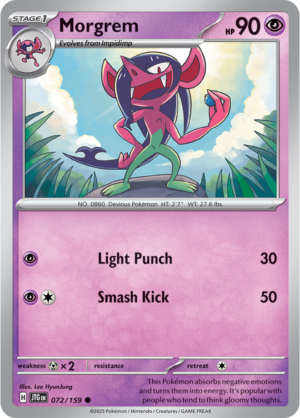 Pokémon TCG Morgrem – JTG 072/159 Common Reverse Holofoil – EN