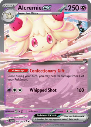 Pokémon TCG Alcremie ex – JTG 075/159 Double Rare Holo – EN