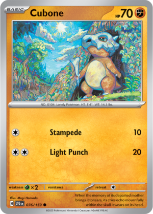 Pokémon TCG Cubone – JTG 076/159 Common Reverse Holofoil – EN