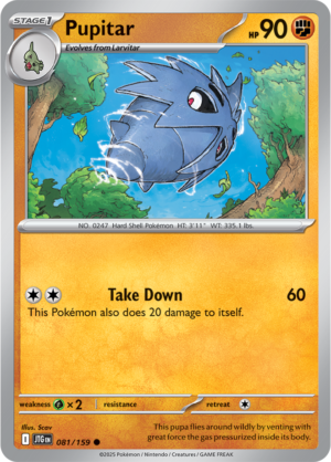 Pokémon TCG Pupitar – JTG 081/159 Common Reverse Holofoil – EN