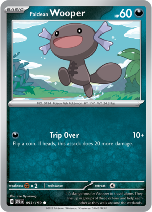 Pokémon TCG Paldean Wooper – JTG 093/159 Common Reverse Holofoil – EN