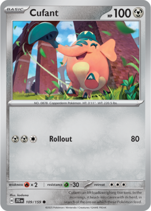 Pokémon TCG Cufant – JTG 109/159 Common Reverse Holofoil – EN