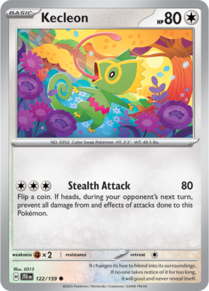 Pokémon TCG Kecleon – JTG 122/159 Common Reverse Holofoil – EN