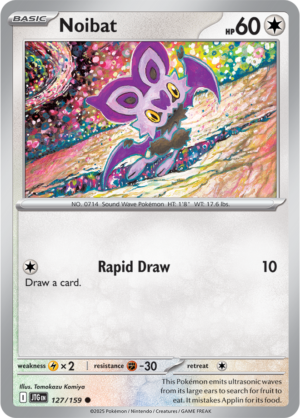 Pokémon TCG Noibat – JTG 127/159 Common Reverse Holofoil – EN