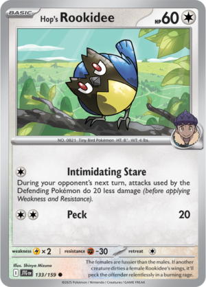 Pokémon TCG Hop's Rookidee – JTG 133/159 Common Reverse Holofoil – EN